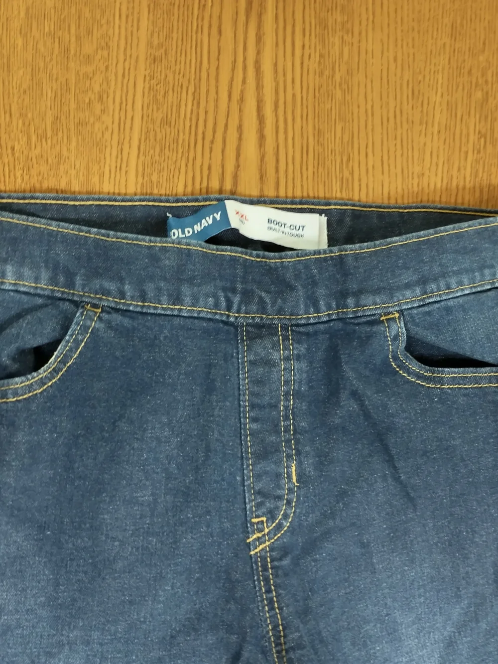 Girl's Old Navy Dark Blue Flare Jeans - Stretch Denim